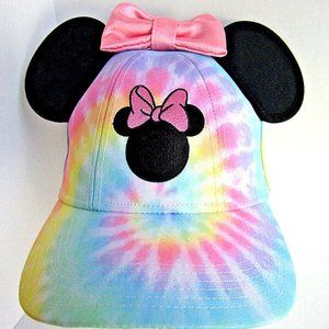 Disney Minnie Mouse Hat Tie Dye Cap Multi Color Snapback Limited Edition